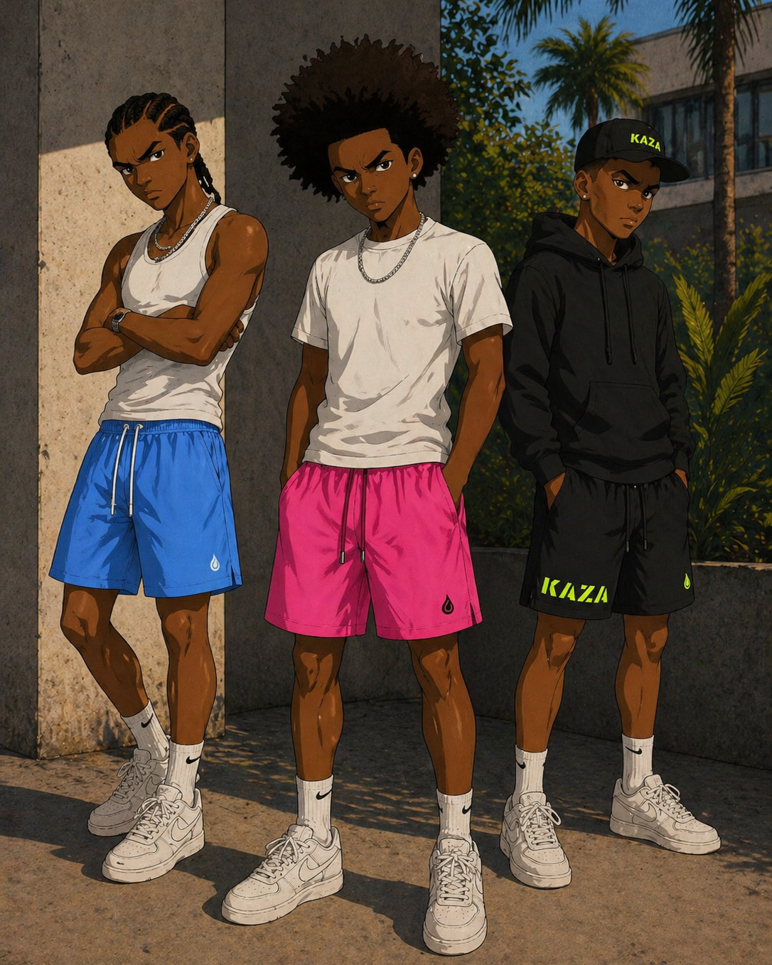 Short de Bain Homme KAZADRIP – LA BASE (Streetwear & Été)
