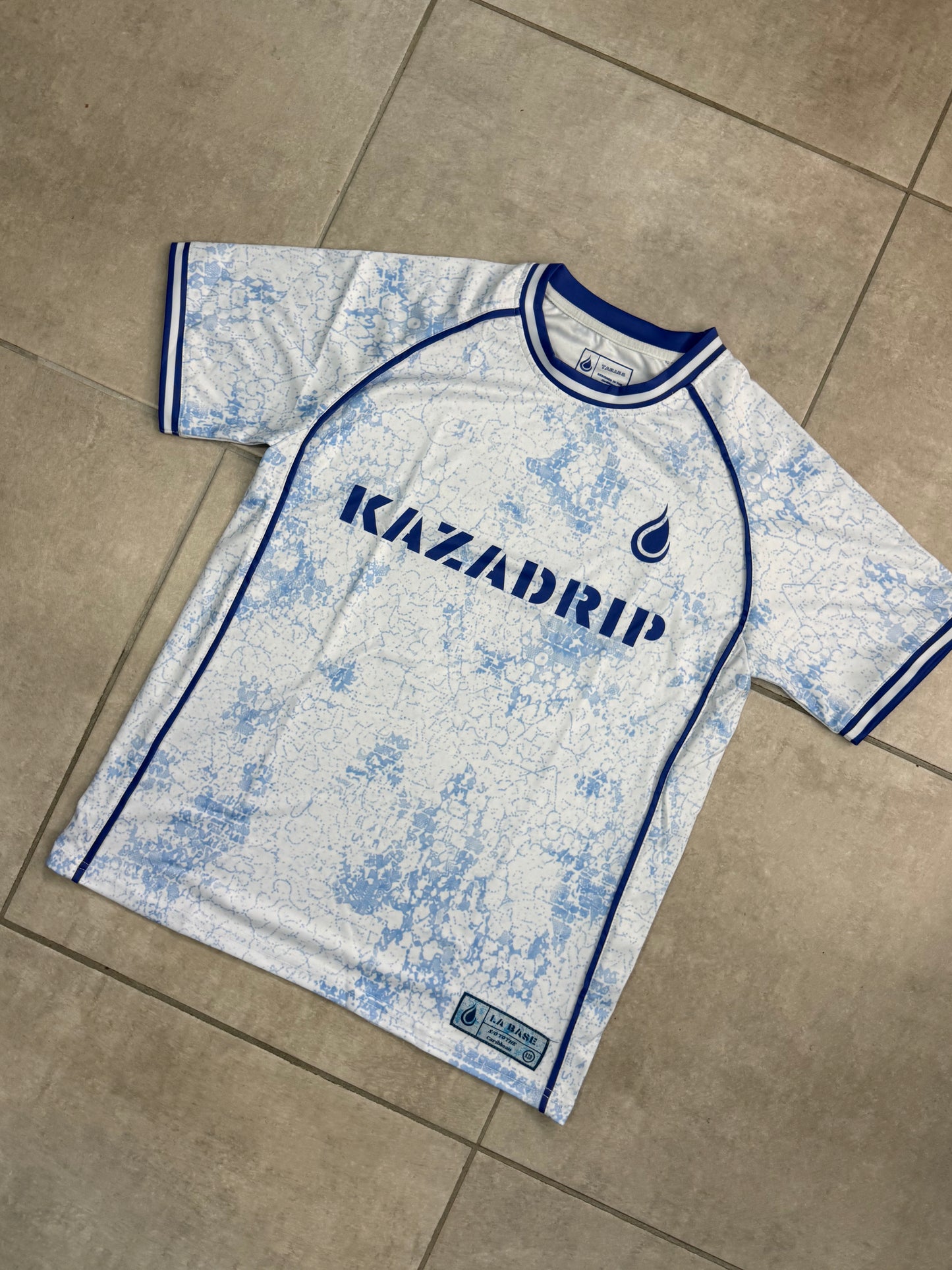 JERSEY "TOTY" N°3 - BLANC & BLEU | MAILLOT DE FOOTBALL KAZADRIP