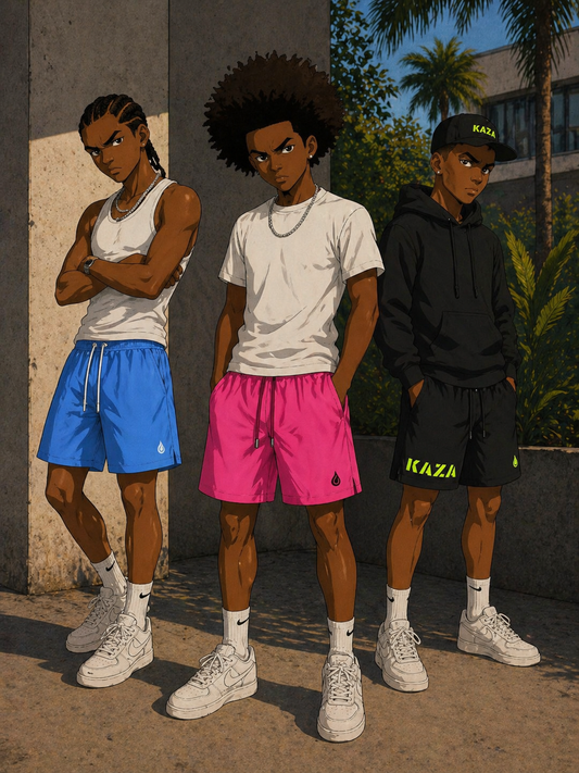 Short de Bain Homme KAZADRIP – LA BASE (Streetwear & Été)