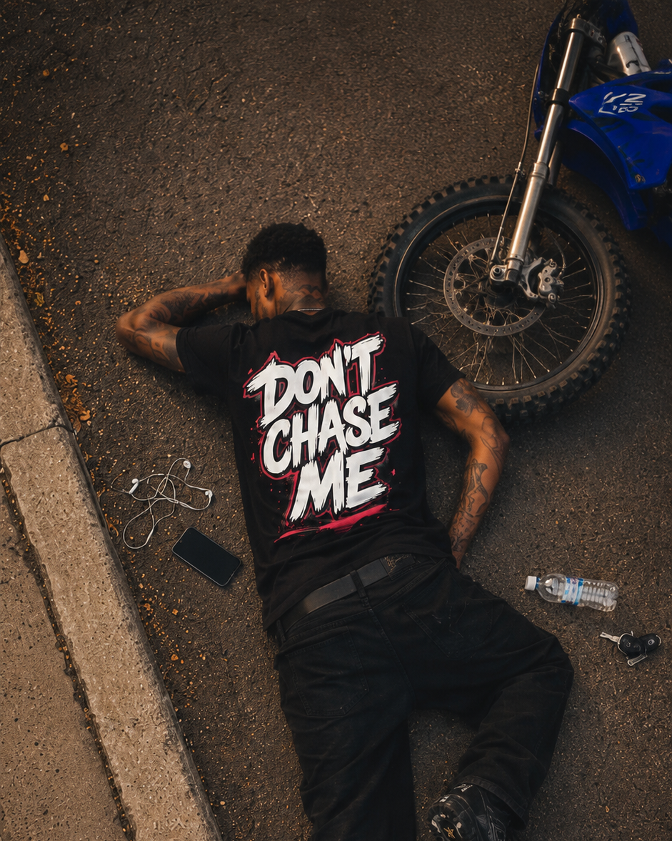 T-shirt DON'T CHASE ME KAZADRIP | Streetwear Édition Limitée