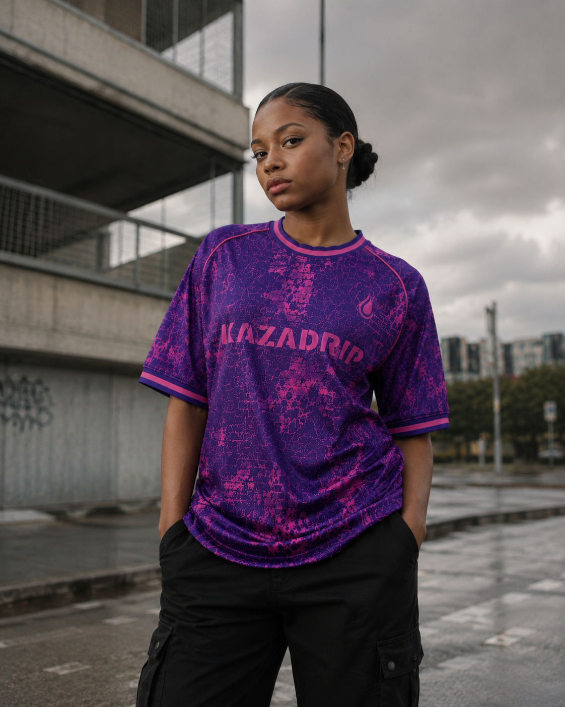 JERSEY "TOTY" N°2 - VIOLET & ROSE | MAILLOT DE FOOTBALL KAZADRIP