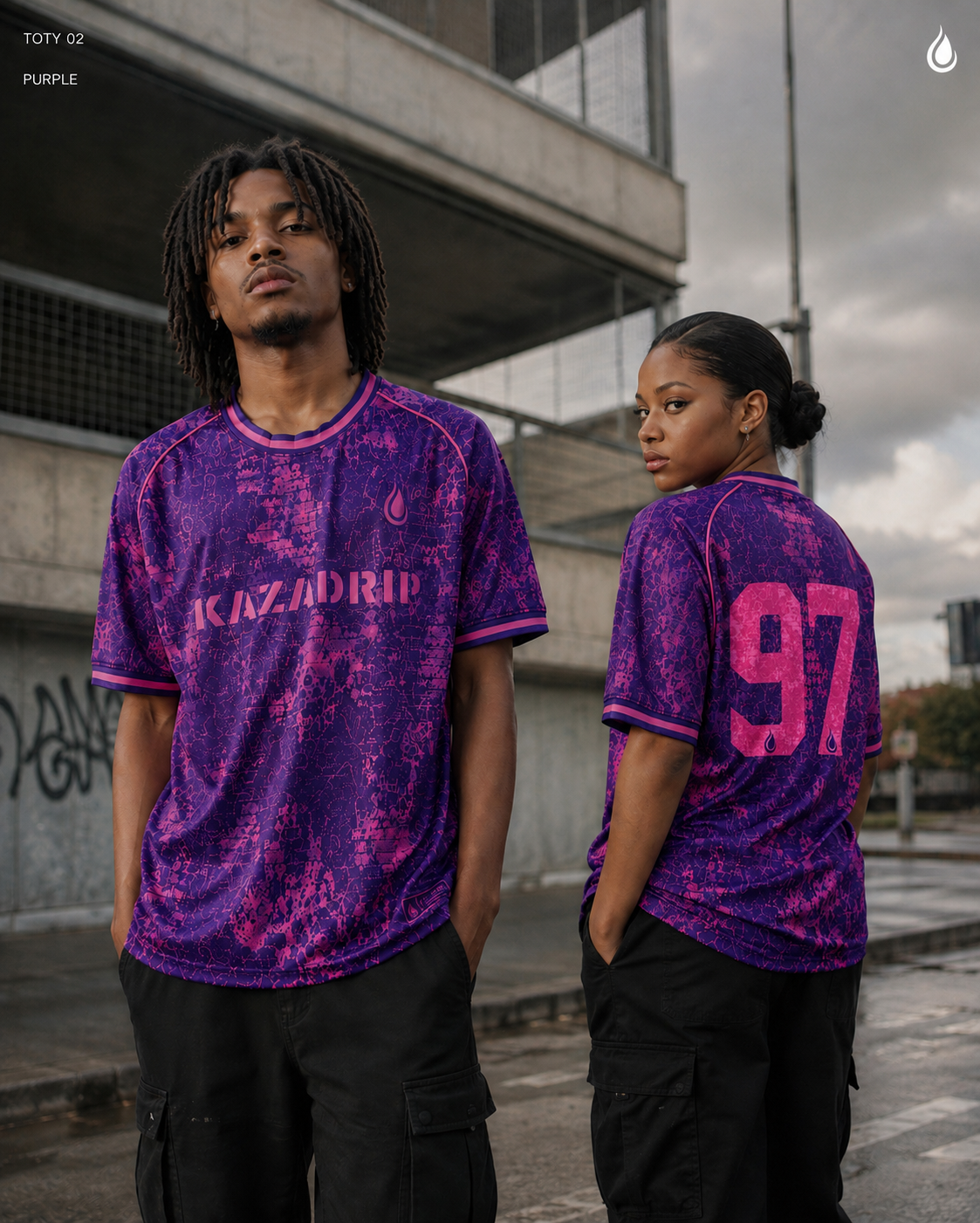JERSEY "TOTY" N°2 - VIOLET & ROSE | MAILLOT DE FOOTBALL KAZADRIP