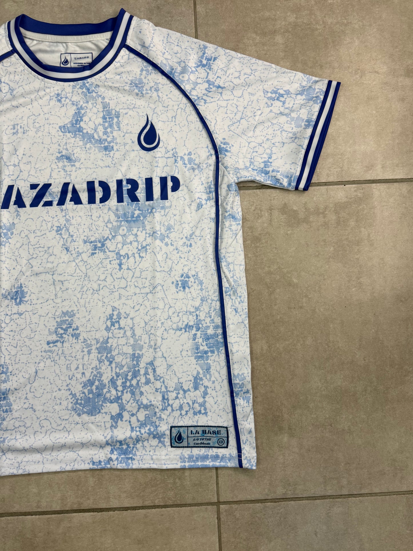 JERSEY "TOTY" N°3 - BLANC & BLEU | MAILLOT DE FOOTBALL KAZADRIP