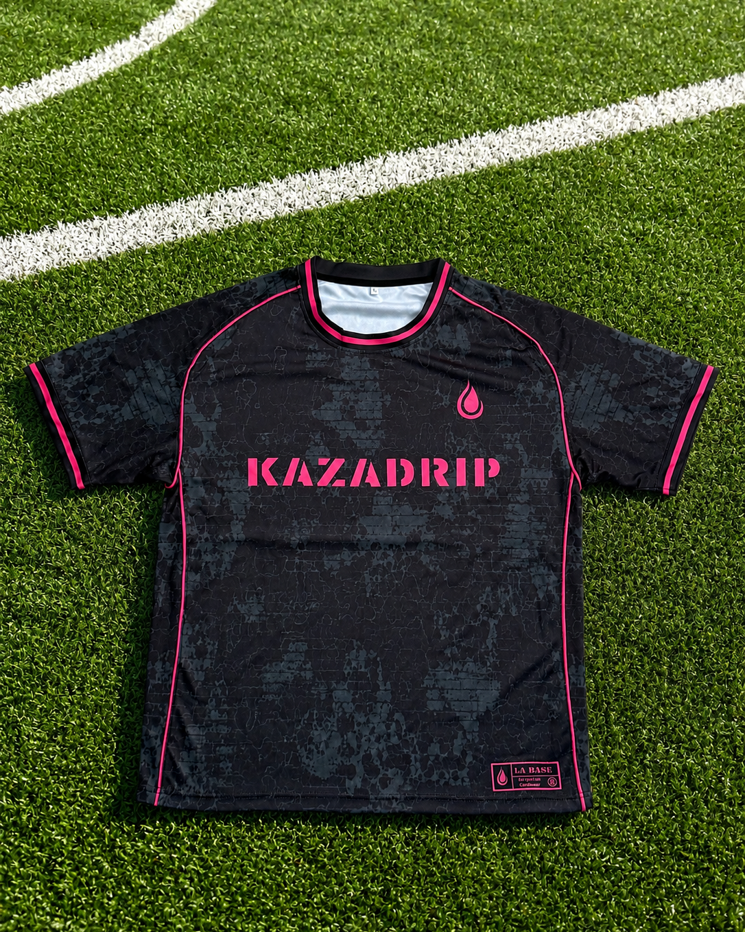 JERSEY "LA BASE" - NOIR & ROSE | MAILLOT DE FOOTBALL KAZADRIP
